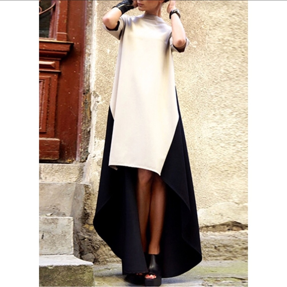 Color Block High Low Dress - Picture 5 of 5